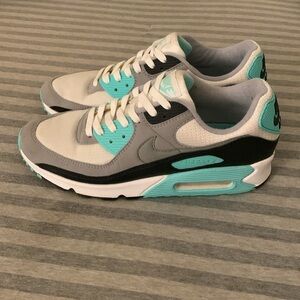 Turquoise Nike Air Max 90. Slightly used, great condition.